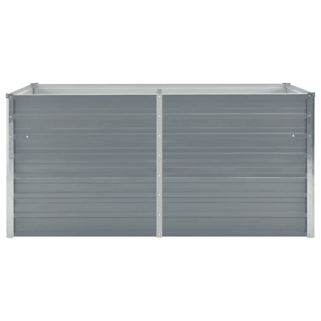 Ζαρντινιέρα Ψηλή Γκρι 160 x 80 x 77 εκ. από Γαλβανισμένο Χάλυβα - Pakobazaar