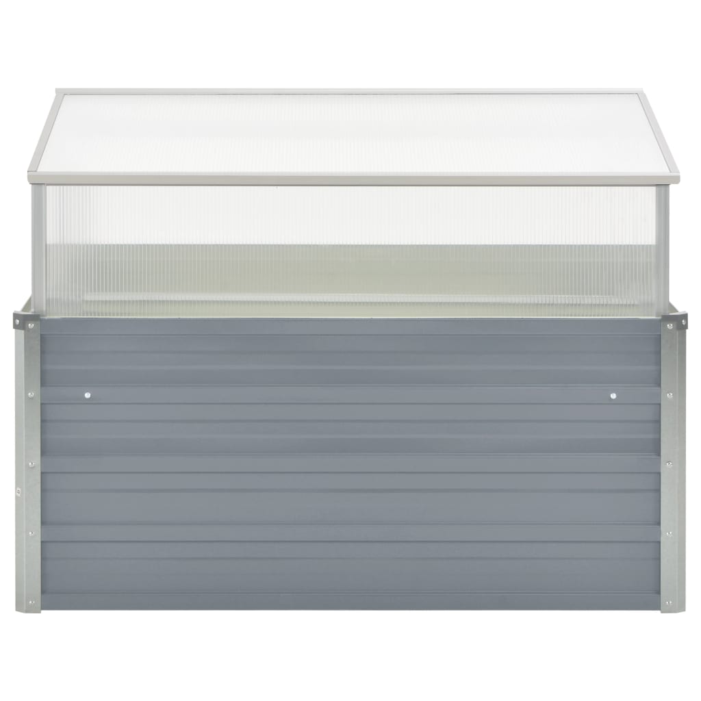 Θερμοκήπιο Γκρι 100 x 100 x 85 εκ. από Γαλβανισμένο Χάλυβα - Pakobazaar