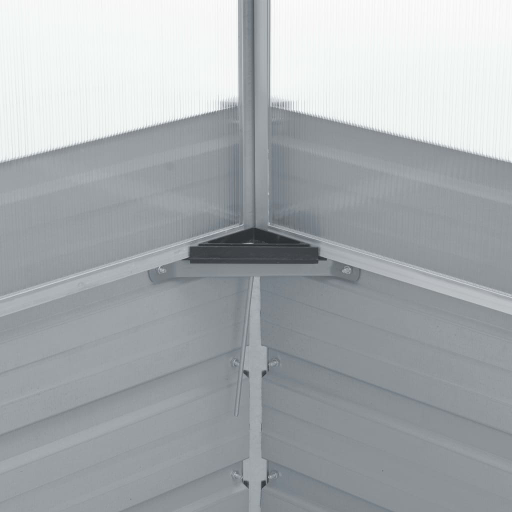 Θερμοκήπιο Γκρι 100 x 100 x 85 εκ. από Γαλβανισμένο Χάλυβα - Pakobazaar