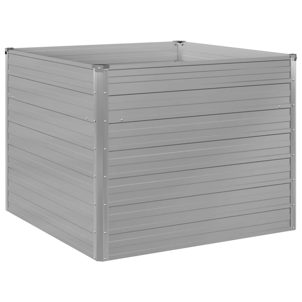 Ζαρντινιέρα Ψηλή Γκρι 100 x 100 x 77εκ. από Γαλβανισμένο Χάλυβα - Pakobazaar