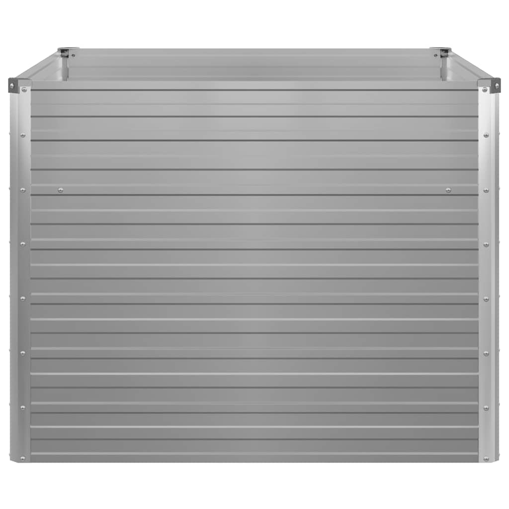 Ζαρντινιέρα Ψηλή Γκρι 100 x 100 x 77εκ. από Γαλβανισμένο Χάλυβα - Pakobazaar