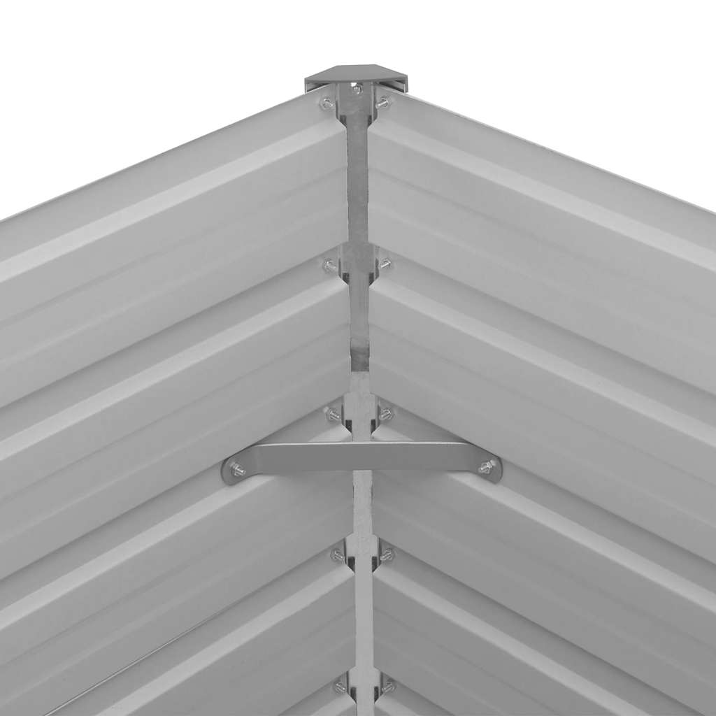 Ζαρντινιέρα Ψηλή Γκρι 100 x 100 x 77εκ. από Γαλβανισμένο Χάλυβα - Pakobazaar