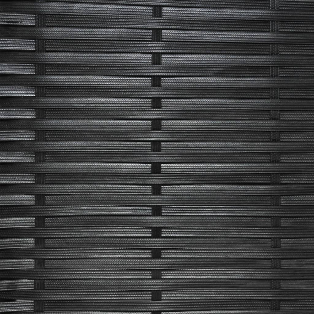 Σετ Επίπλων Bistro 3 Τεμαχίων Μαύρο Συνθετ. Ρατάν με Μαξιλάρια