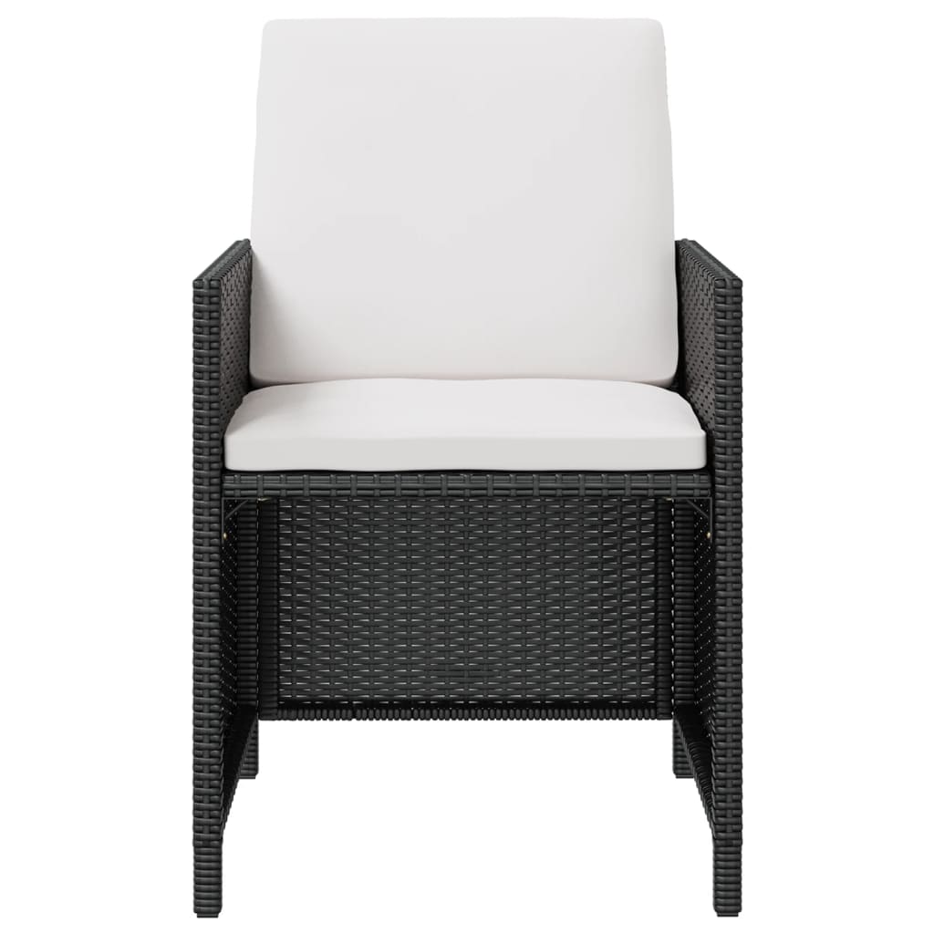 Σετ Τραπεζαρίας Εξ. Χώρου 5 τεμ. Μαύρo Συνθ. Ρατάν/Ξύλο Ακακίας