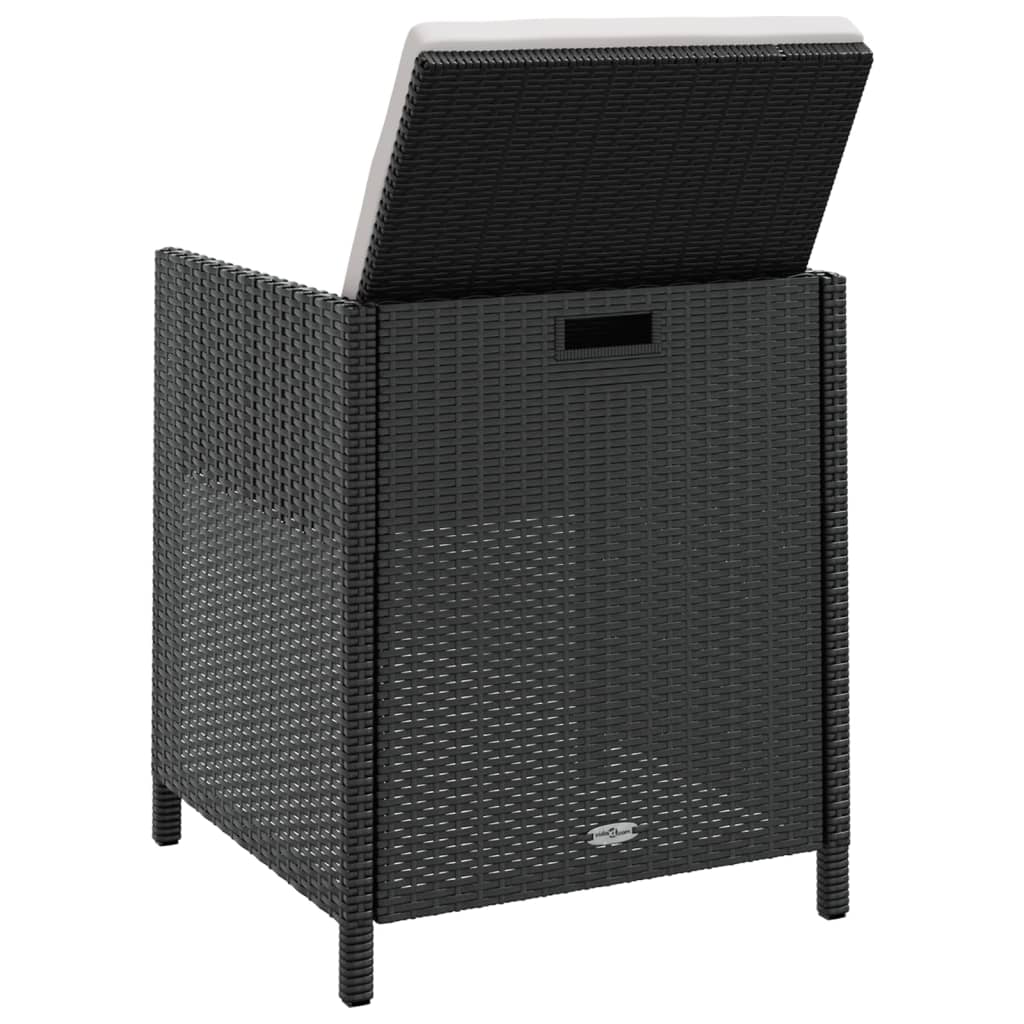 Σετ Τραπεζαρίας Εξ. Χώρου 11 τεμ Μαύρo Συνθ. Ρατάν/Ξύλο Ακακίας