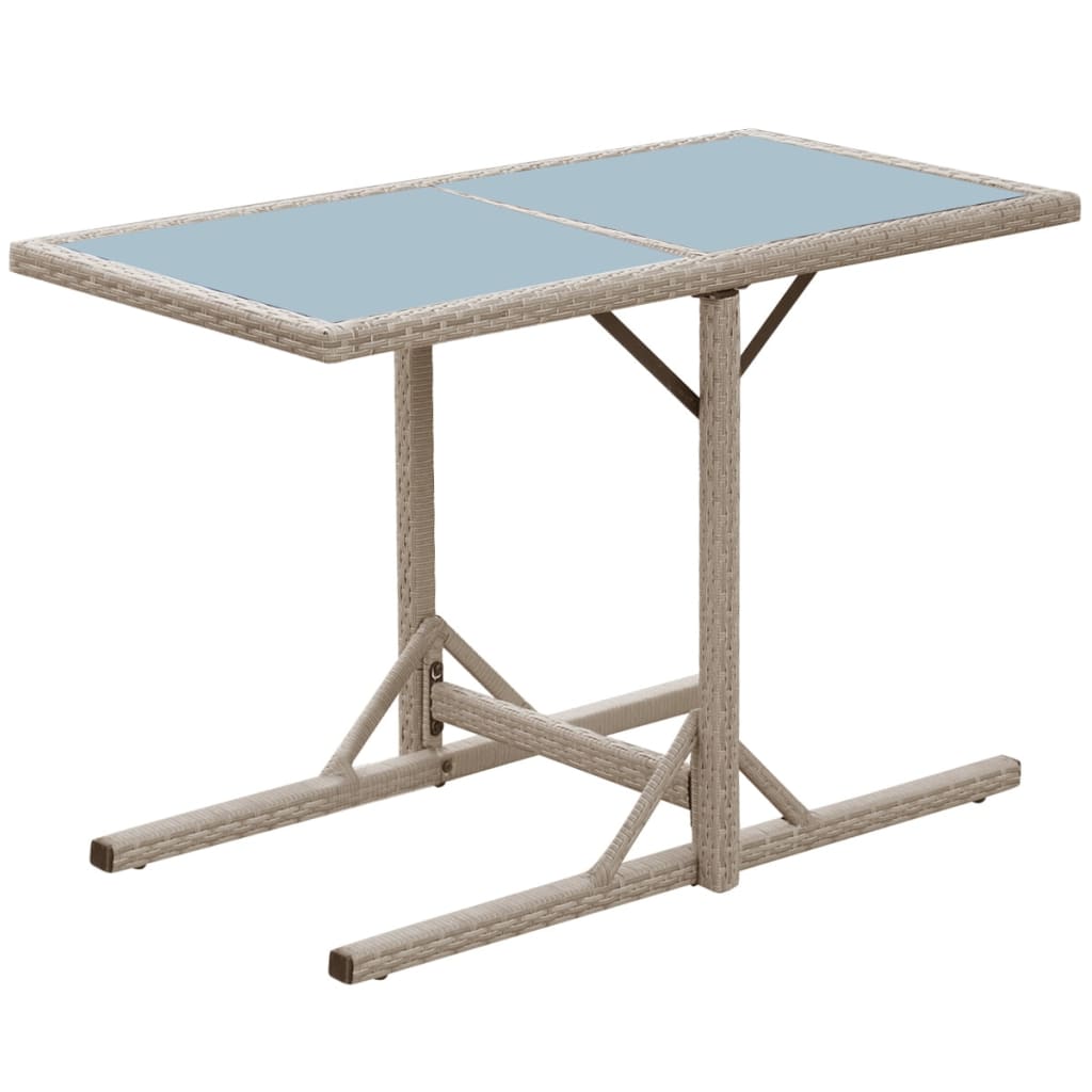 Σετ Επίπλων Bistro 3 τεμ. Μπεζ από Συνθετικό Ρατάν με Μαξιλάρια