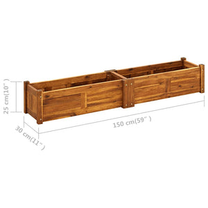 Ζαρντινιέρα Υπερυψωμένη 150 x 30 x 25 εκ. από Ξύλο Ακακίας