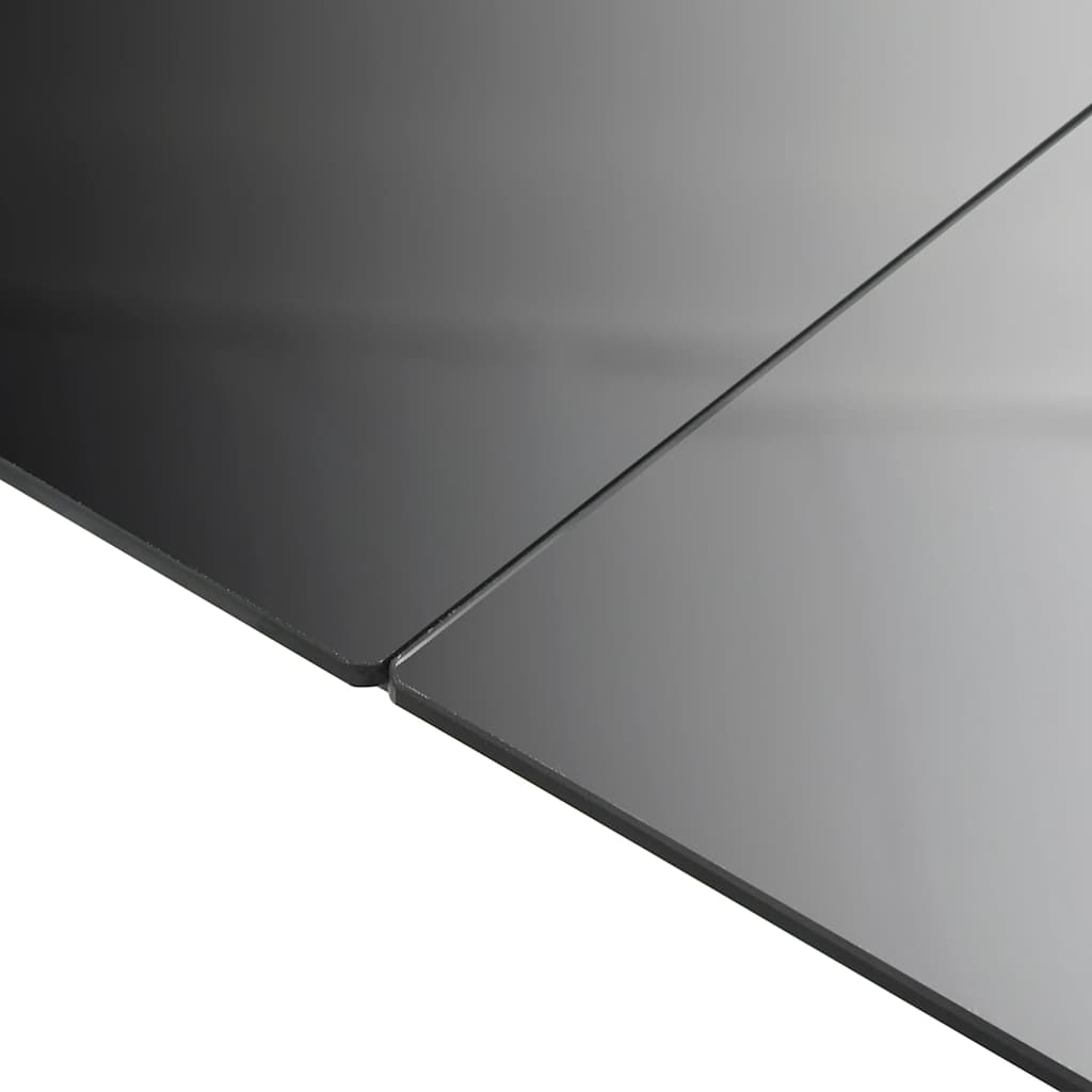 Τραπέζι Κήπου Μαύρο 150 x 90 x 74 εκ. από Αλουμίνιο / Γυαλί