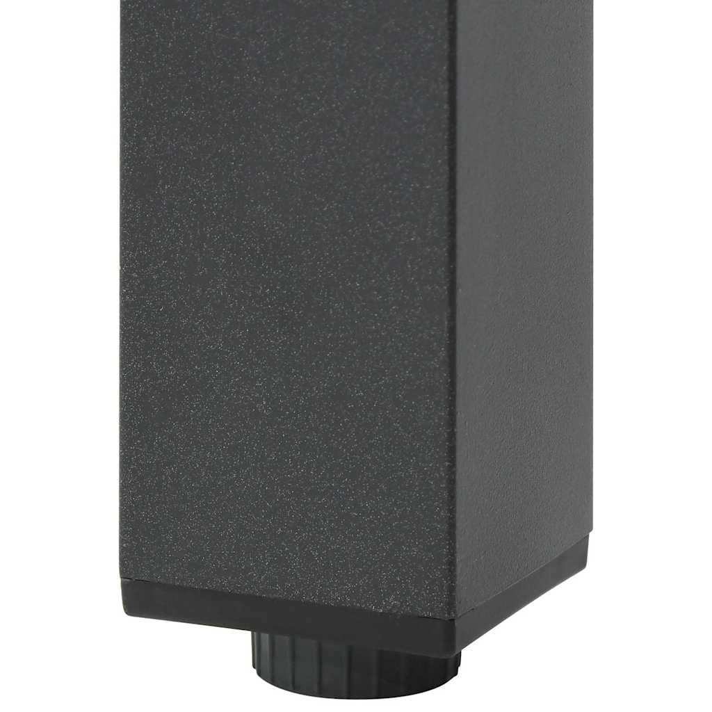 Τραπέζι Κήπου Μαύρο 190 x 90 x 74 εκ. από Αλουμίνιο / Γυαλί