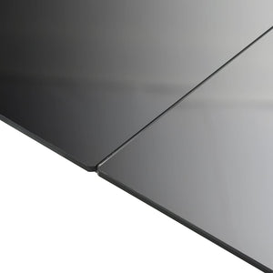 Τραπέζι Κήπου Μαύρο 190 x 90 x 74 εκ. από Αλουμίνιο / Γυαλί