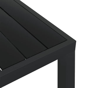 Τραπέζι Κήπου Μαύρο 80 x 80 x 74 εκ. από Αλουμίνιο / WPC - Pakobazaar