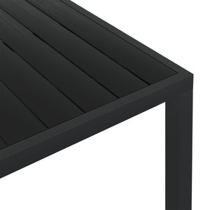 Τραπέζι Κήπου Μαύρο 150 x 90 x 74 εκ. από Αλουμίνιο / WPC - Pakobazaar