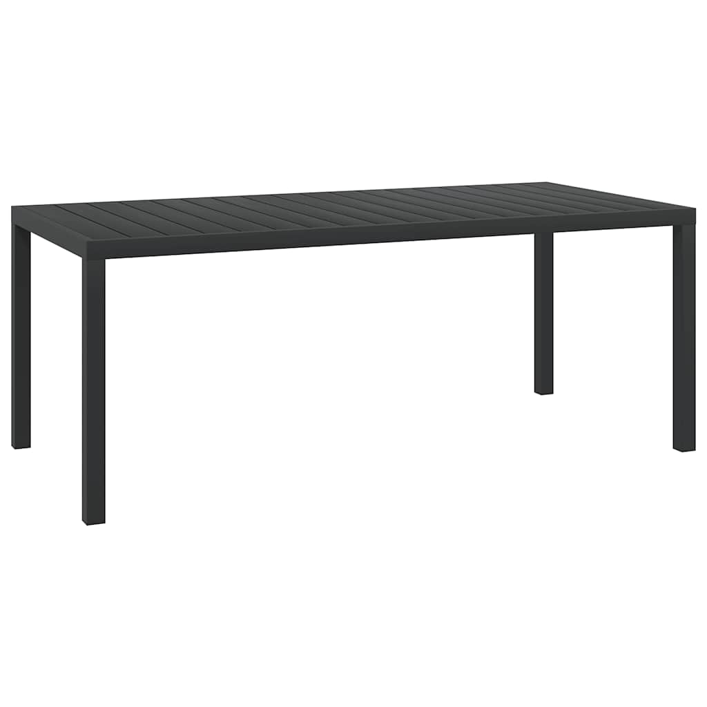 Τραπέζι Κήπου Μαύρο 185 x 90 x 74 εκ. από Αλουμίνιο / WPC - Pakobazaar