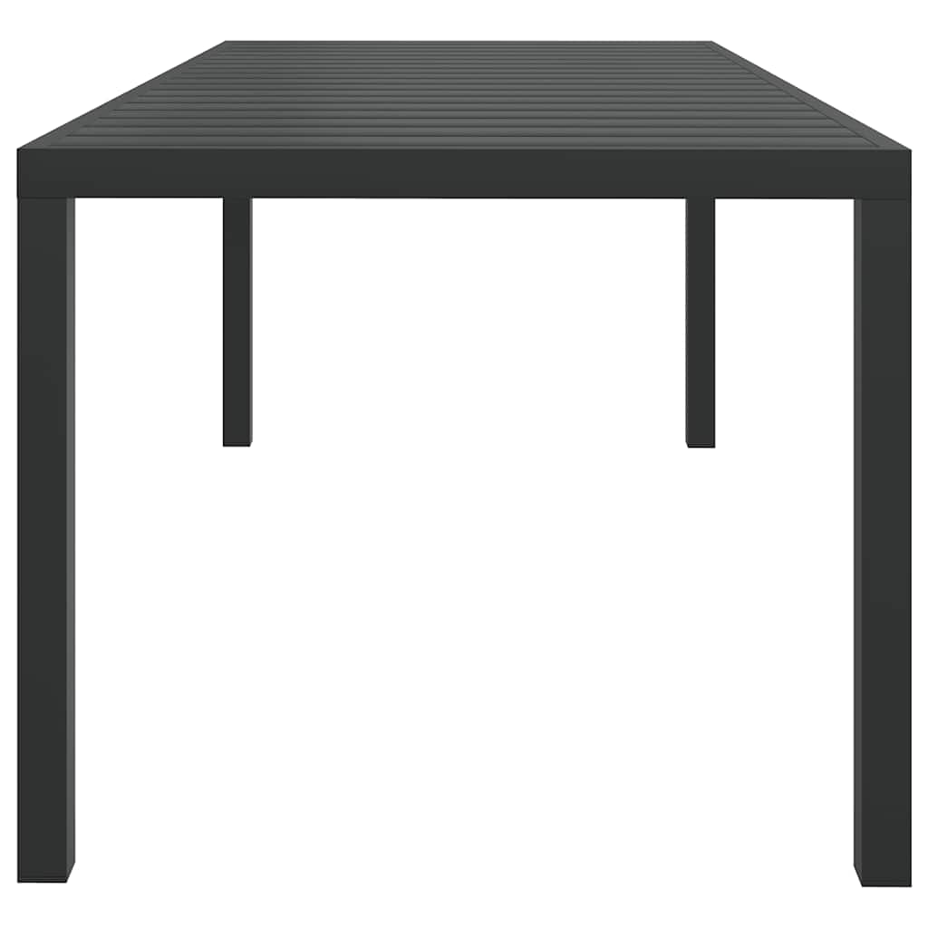 Τραπέζι Κήπου Μαύρο 185 x 90 x 74 εκ. από Αλουμίνιο / WPC - Pakobazaar
