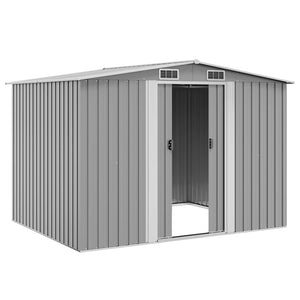 Αποθήκη Κήπου Γκρι 257 x 205 x 178 εκ. Μεταλλική - Pakobazaar