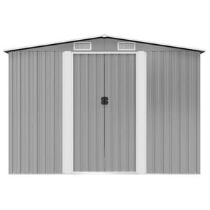 Αποθήκη Κήπου Γκρι 257 x 205 x 178 εκ. Μεταλλική - Pakobazaar