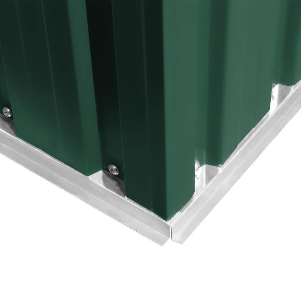 Αποθήκη Κήπου Πράσινη 204 x 132 x 186 εκ. Μεταλλική - Pakobazaar