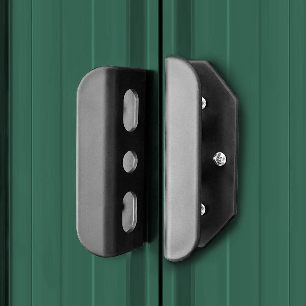 Αποθήκη Κήπου Πράσινη 204 x 132 x 186 εκ. Μεταλλική - Pakobazaar