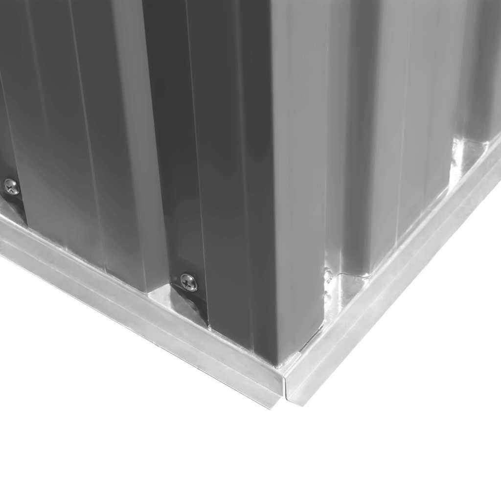 Αποθήκη Κήπου Γκρι 204 x 132 x 186 εκ. Μεταλλική - Pakobazaar