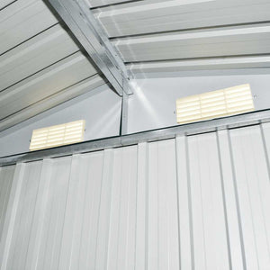 Αποθήκη Κήπου Γκρι 204 x 132 x 186 εκ. Μεταλλική - Pakobazaar