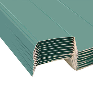Πάνελ οροφής 12 pcs Πράσινο 129 x 45 εκ. Γαλβανισμένος χάλυβας - Pakobazaar