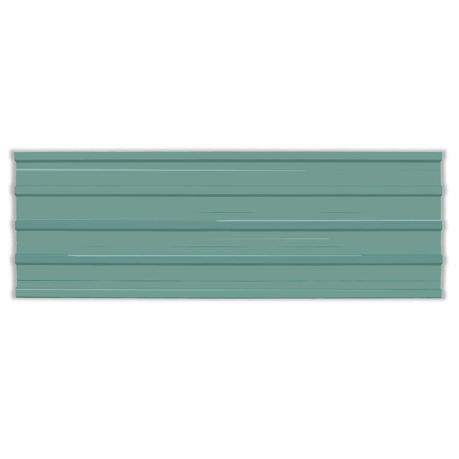 Πάνελ οροφής 12 pcs Πράσινο 129 x 45 εκ. Γαλβανισμένος χάλυβας - Pakobazaar