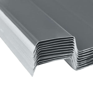 Πάνελ οροφής 12 pcs Γκρι 129 x 45 εκ. Γαλβανισμένος χάλυβας - Pakobazaar