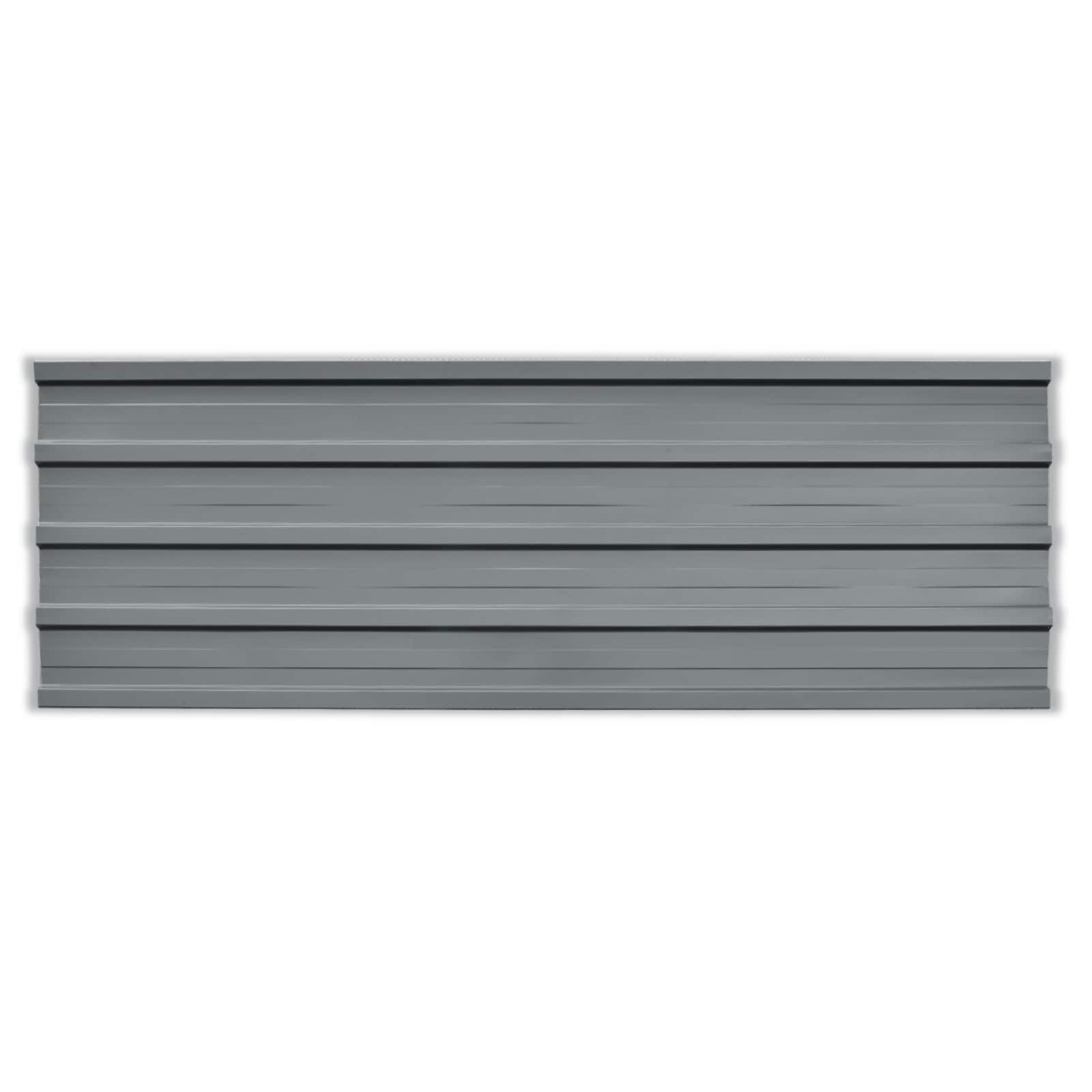 Πάνελ οροφής 12 pcs Γκρι 129 x 45 εκ. Γαλβανισμένος χάλυβας - Pakobazaar