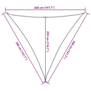 Πανί Σκίασης Τριγωνικό Λευκό 3,6 x 3,6 x 3,6 μ. από HDPE