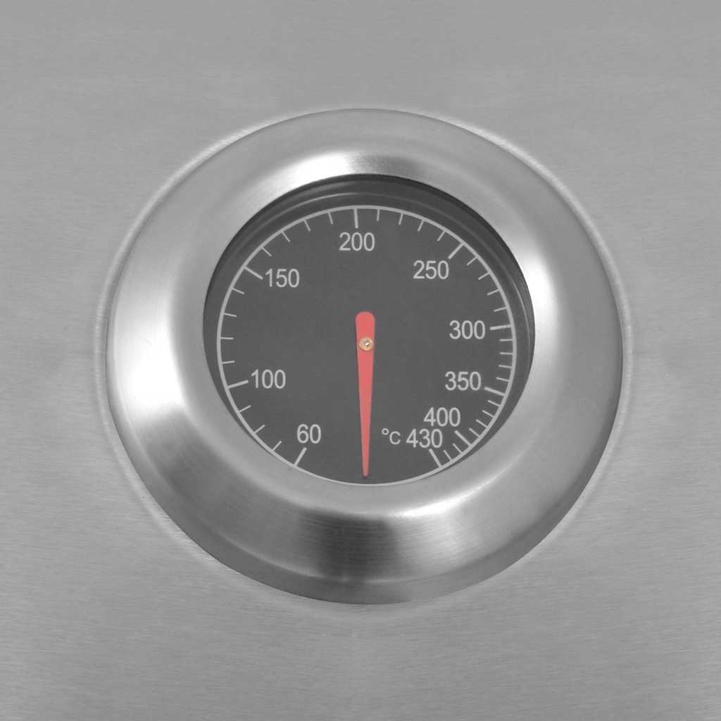 Γκριλ Μπάρμπεκιου με Αέριο Ασημί Χάλυβας με Μεταλλικό Σωλήνα