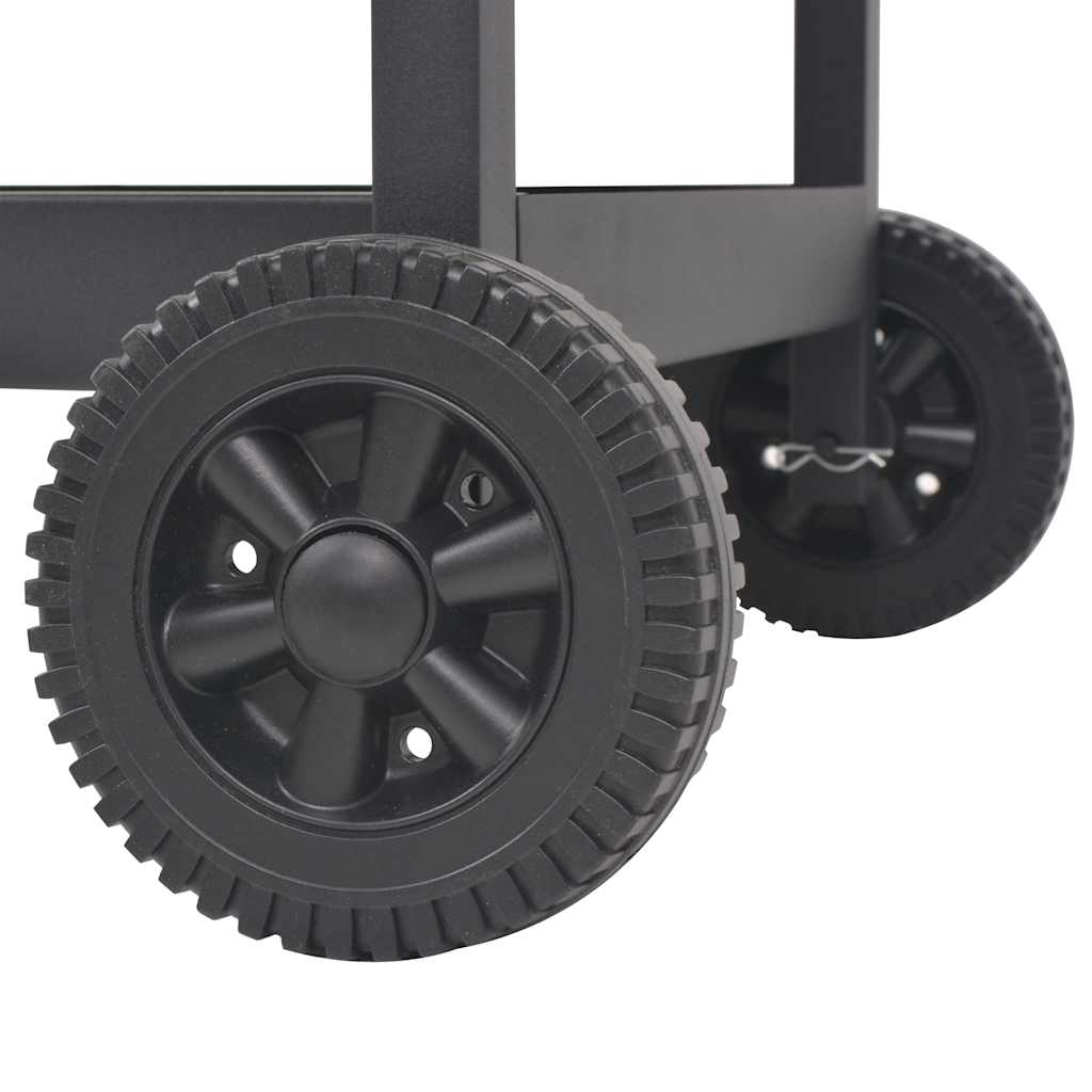 Ψησταριά Κάρβουνου/Καπνιστήριο Μαύρη με Κάτω Ράφι - Pakobazaar