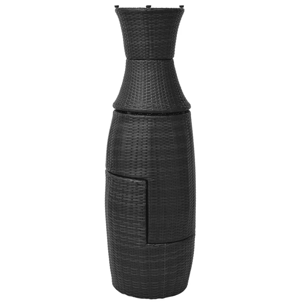 Σετ Επίπλων Bistro 3 Τεμαχίων Μαύρο Συνθετ. Ρατάν με Μαξιλάρια