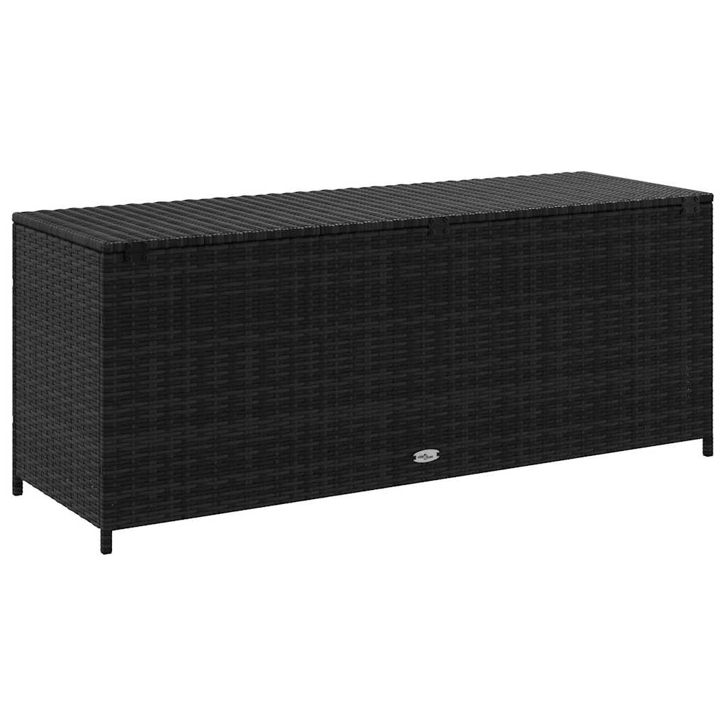 Κουτί Αποθήκευσης Κήπου Μαύρο 150x50x60 εκ. από Συνθετικό Ρατάν - Pakobazaar