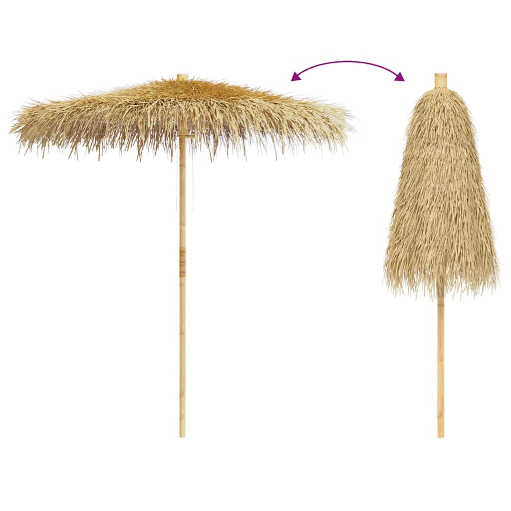 Ομπρέλα 210 εκ. από Μπαμπού με Κάλυμμα από Φύλλα Μπανανιάς - Pakobazaar