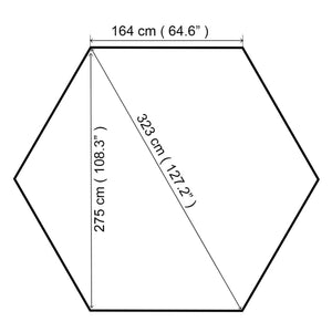 Κιόσκι/Τέντα Κήπου Εξαγωνικό Μπεζ 323 x 265 εκ. - Pakobazaar