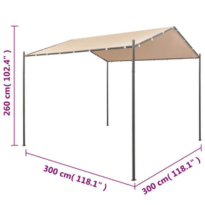 Κιόσκι/Υπόστεγο Μπεζ 3 x 3 μ. από Χάλυβα
