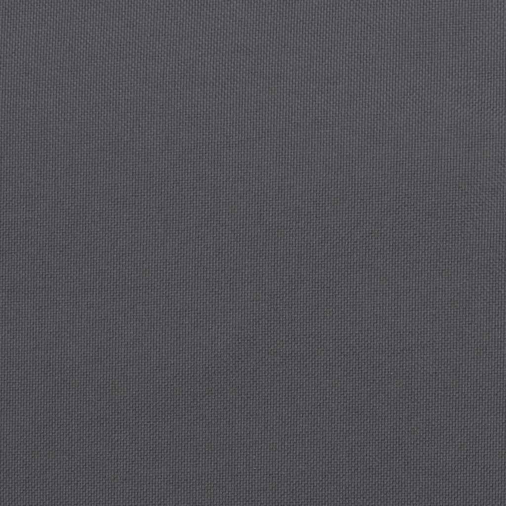 Μαξιλάρια Καρέκλας Κήπου με Πλάτη 2 τεμ. Ανθρακί 120x50x2 εκ. - Pakobazaar