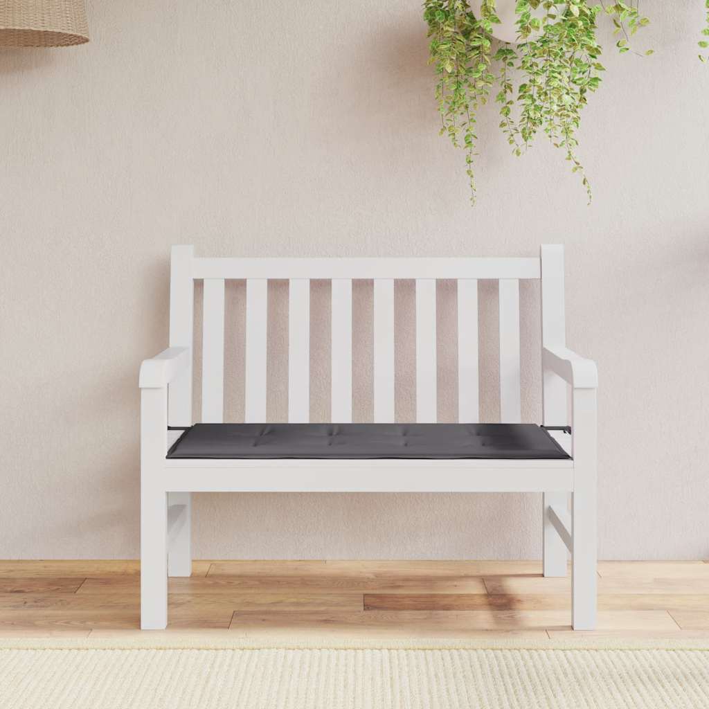 Μαξιλάρι Πάγκου Κήπου Ανθρακί 100x50x4 εκ. Ύφασμα Oxford