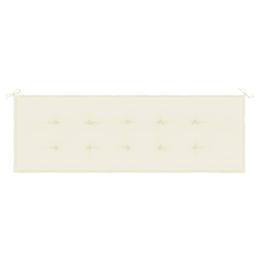 Μαξιλάρι Πάγκου Κήπου Κρεμ 150x50x4 εκ. Ύφασμα Oxford - Pakobazaar