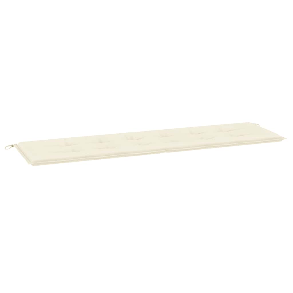Μαξιλάρι Πάγκου Κήπου Κρεμ 180x50x3 εκ. Ύφασμα Oxford