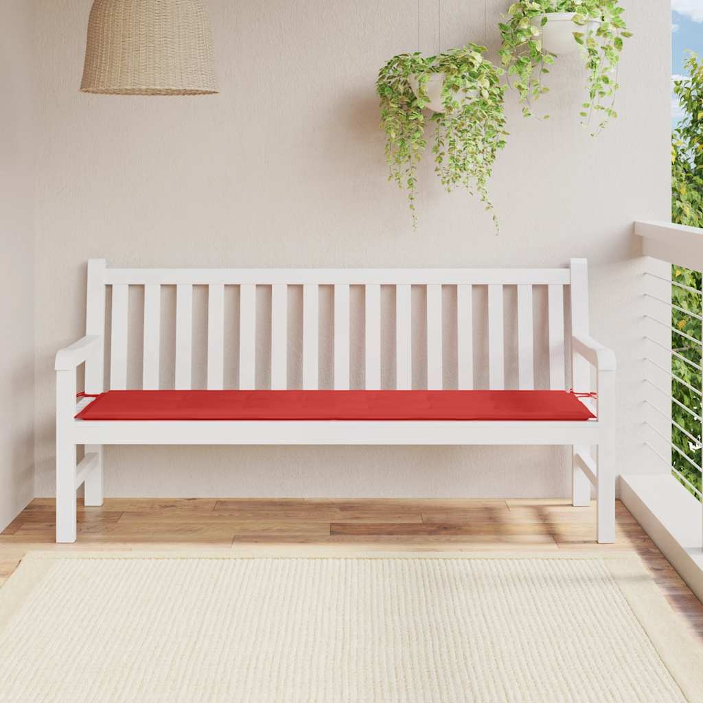 Μαξιλάρι Πάγκου Κήπου Κόκκινο 180x50x3 εκ. Ύφασμα Oxford - Pakobazaar