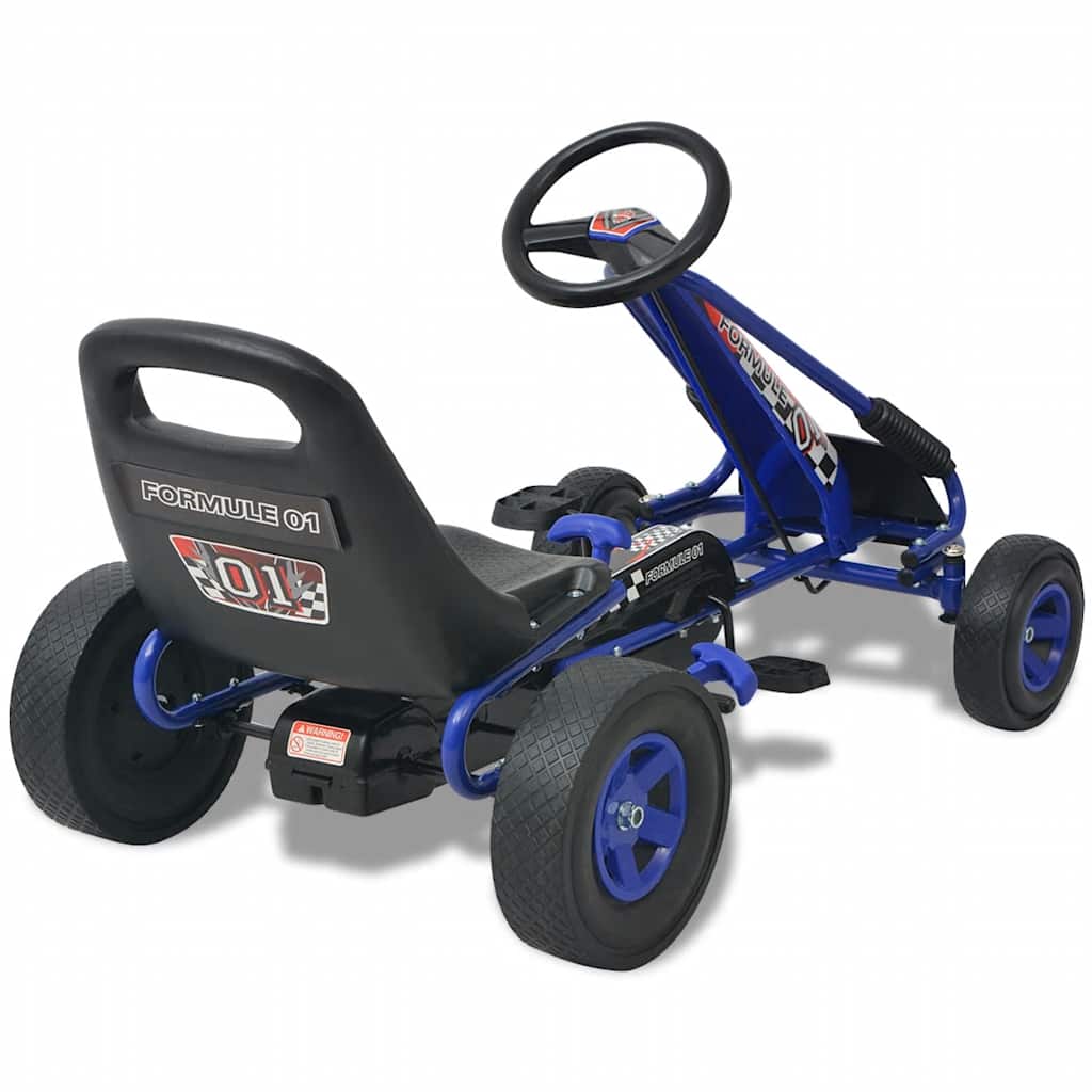 Go Kart με Πετάλια με Ρυθμιζόμενο Κάθισμα Μπλε - Pakobazaar