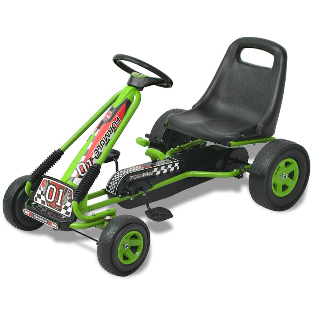 Go Kart με Πετάλια με Ρυθμιζόμενο Κάθισμα Πράσινο - Pakobazaar