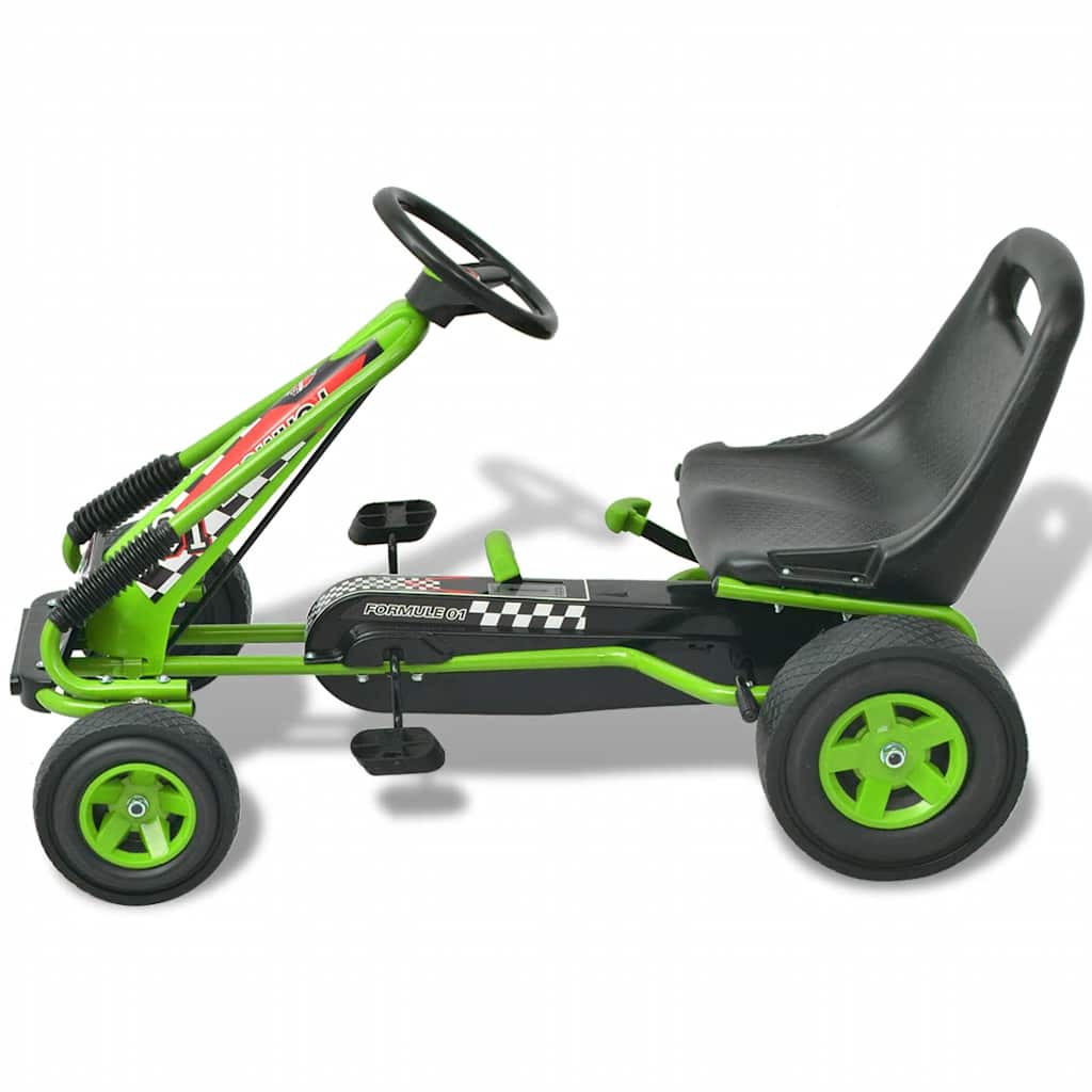 Go Kart με Πετάλια με Ρυθμιζόμενο Κάθισμα Πράσινο - Pakobazaar