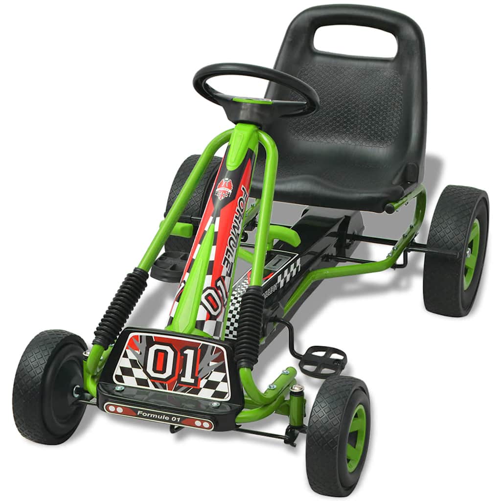 Go Kart με Πετάλια με Ρυθμιζόμενο Κάθισμα Πράσινο - Pakobazaar