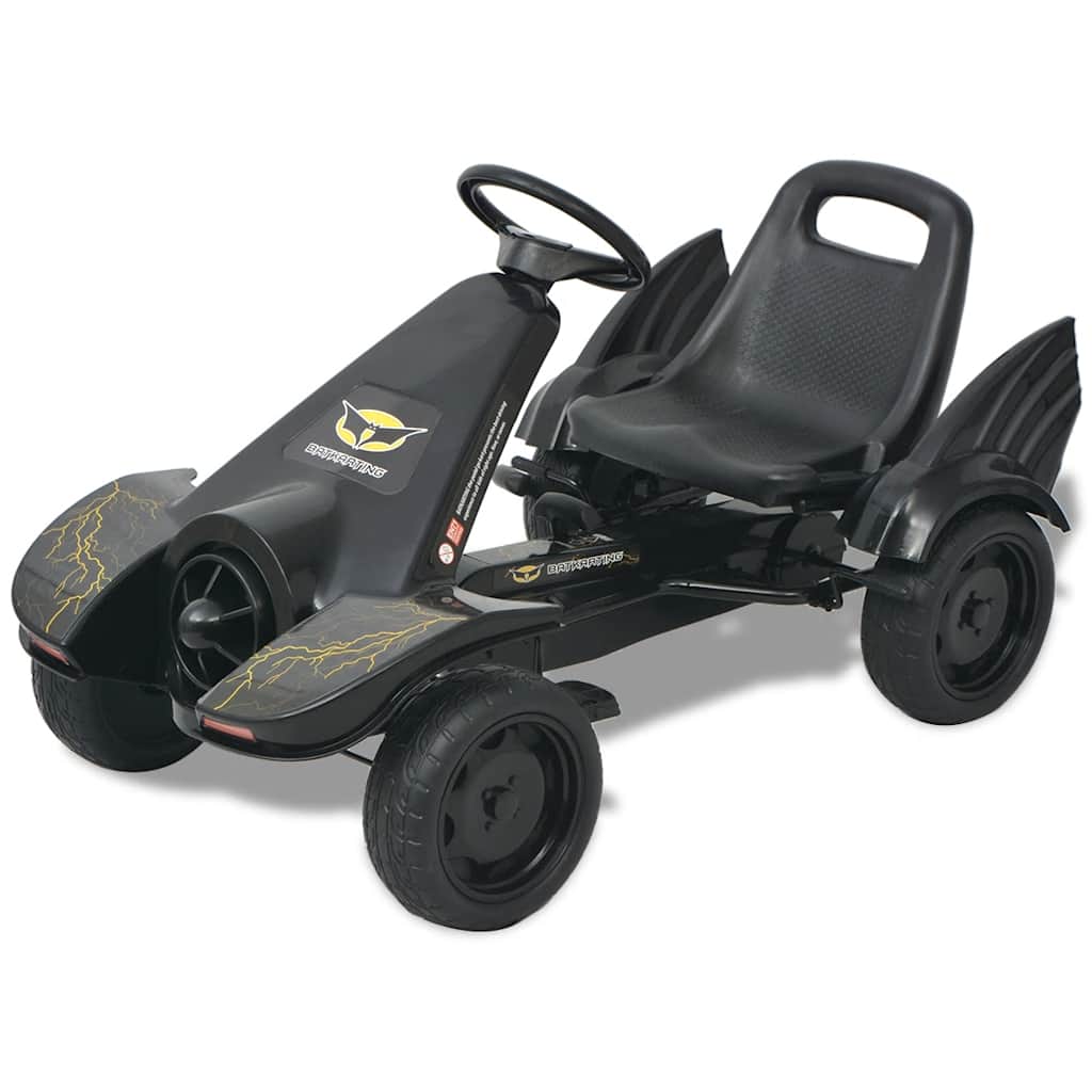 Go Kart με Πετάλια με Ρυθμιζόμενο Κάθισμα Μαύρο - Pakobazaar