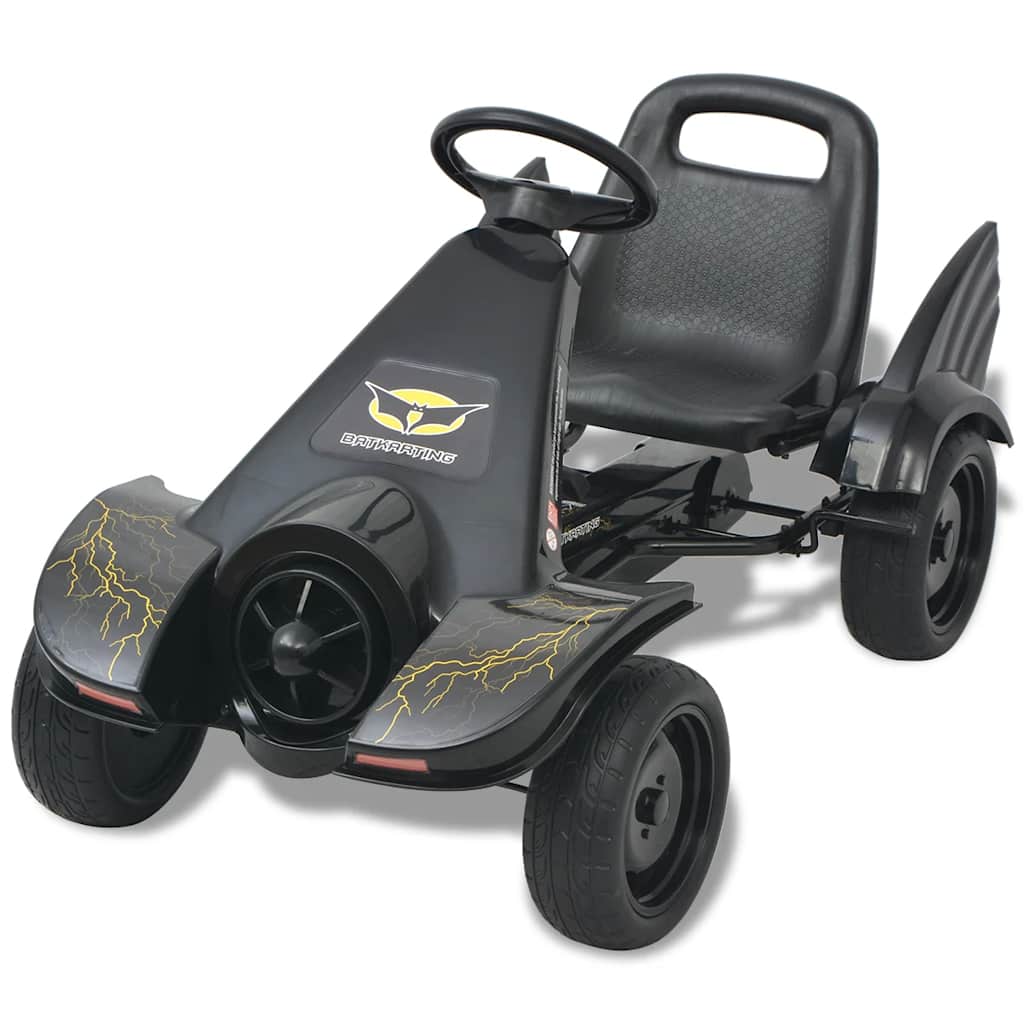 Go Kart με Πετάλια με Ρυθμιζόμενο Κάθισμα Μαύρο - Pakobazaar