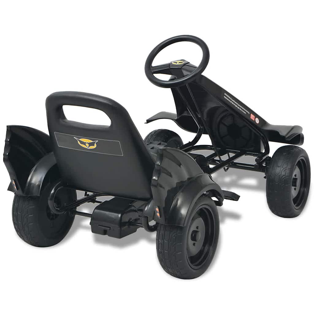 Go Kart με Πετάλια με Ρυθμιζόμενο Κάθισμα Μαύρο - Pakobazaar
