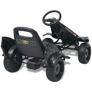 Go Kart με Πετάλια με Ρυθμιζόμενο Κάθισμα Μαύρο - Pakobazaar