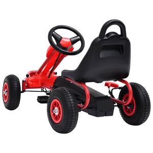 Go Kart με Πετάλια και Λάστιχα Πεπιεσμένου Αέρα Κόκκινο - Pakobazaar